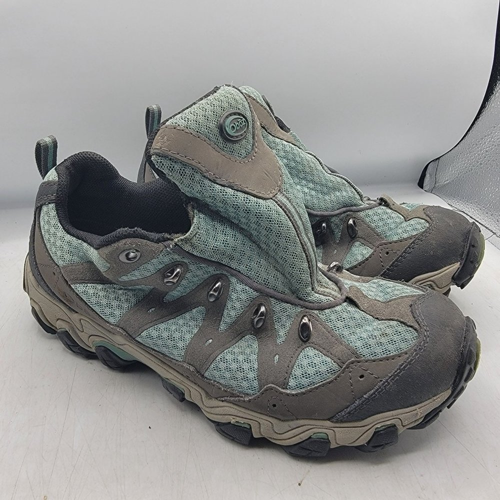 Oboz Sawtooth Womens 8 Gray Blue Shoes Hiking Outdoors Camping Comfort
